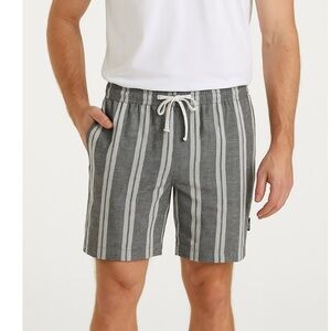 Little Bipsy Striped Gray Shorts-Adult
